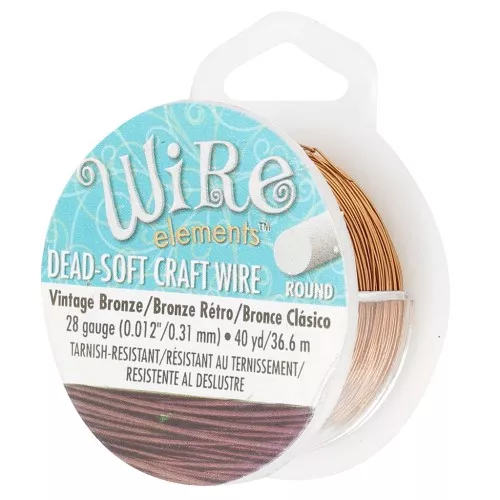Craft Wire flexible copper wire 0.32 mm Vintage bronze Tone x 36 m