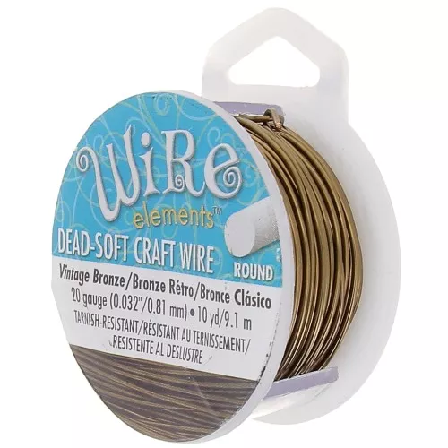 Craft Wire flexible copper wire 0.81 mm Vintage bronze Tone x 9.14 m
