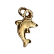 Dolphin Charm 13x7 mm Gold plated 3 microns x1