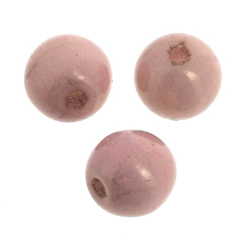 Round beads 4mm Opaque Luster Rose x50