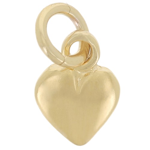 Heart Charm 9x6 mm Gold plated 3 microns x1