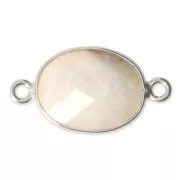 925 Sterling Silver Spacer 2 loops 11x13mm - Moonstone x1
