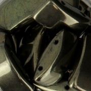 Czech Glass beads Carrier Bead 2 holes 9x17 mm Jet Green Luster x10|raw }}