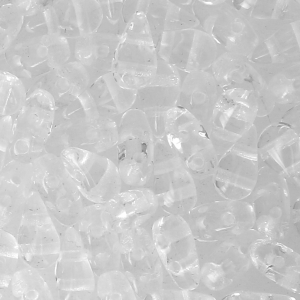 Czech Glass beads DropDuo® 2 holes 3x6 mm Crystal x50