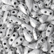 Czech Glass beads DropDuo® 2 holes 3x6 mm Etched Labrador Full x50