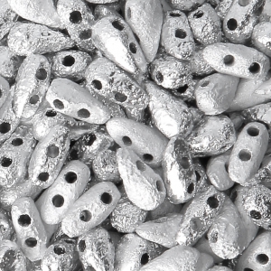 Czech Glass beads DropDuo® 2 holes 3x6 mm Etched Labrador Full x50