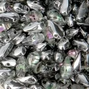 Czech Glass beads DropDuo® 2 holes 3x6 mm Crystal Vitrail Light x50