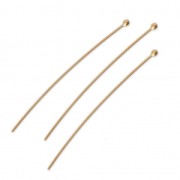 Ball pins 50x0,7 mm - fine Gold plated x20|raw }}