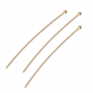 Ball pins 50x0,7 mm - fine Gold plated x20