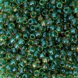 Toho Seed beads 11/0 TO11R242 - Luster Jonquil Emerald Lined x8g