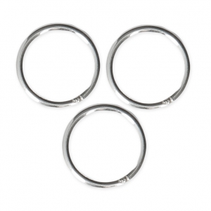 8x0.75 mm 925 Sterling Silver closed Jump rings x5