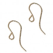 Gold-filled diamond earwires 11 mm x2