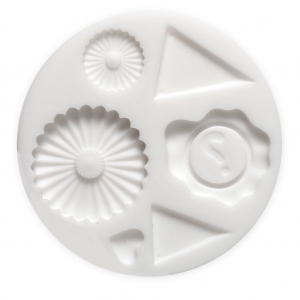 Mini silicone mold for polymer clay and metal paste - Decoration x1