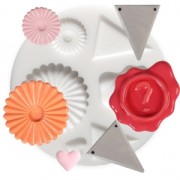 Mini silicone mold for polymer clay and metal paste - Decoration x1