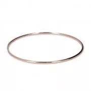 Bronze bangle bracelet 68 mm - Rose Gold Plated 3 microns x1