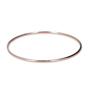 Bronze bangle bracelet 68 mm - Rose Gold Plated 3 microns x1