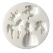 Mini moule silicone pour pâte polymère et pâte de métal Licorne Princesse