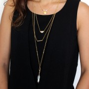 Straight shape Tube 30 mm with a hole of 1 mm - Rose Gold Plated 3 microns x1