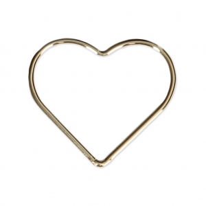 Closed heart-shaped ring 17.5 mm Gold-Filled x1