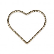 Closed heart-shaped diamond ring 17.5 mm Gold-Filled x1