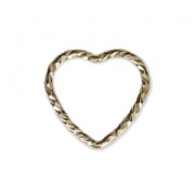 Closed heart-shaped diamond ring 10 mm Gold-Filled x1|raw }}