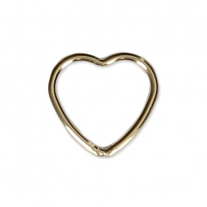 Closed heart-shaped ring 10 mm Gold-Filled x1
