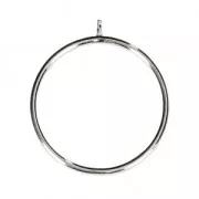 925 Sterling Silver fine ring for half-drilled bead 6 / 8 and 10 mm - Size 49 x1