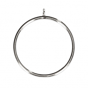 925 Sterling Silver fine ring for half-drilled bead 6 / 8 and 10 mm - Size 49 x1