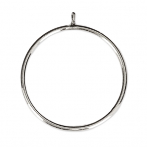 925 Sterling Silver fine ring for half-drilled bead 6 / 8 and 10 mm - Size 52 x1