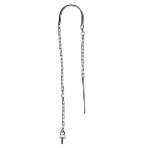 925 Sterling Silver Ear thread 48 mm for half-drilled x2