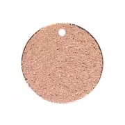 Round sequins with a diamond effect 15 mm Rose Gold Tone x5