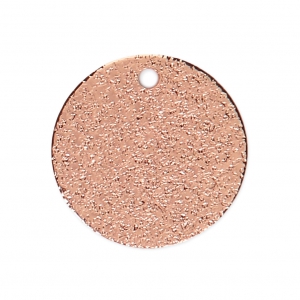 Round sequins with a diamond effect 15 mm Rose Gold Tone x5