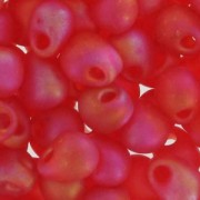 Miyuki Fringe beads 3.4mm DP140FR - Mat Tr Red Orange AB x8g|raw }}