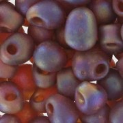 Miyuki Fringe beads 3.4mm DP134FR - Mat Tr Dark Topaz AB x8g|raw }}