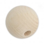 Natural wooden round bead 25 mm x1