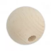 Natural wooden round bead 25 mm x1