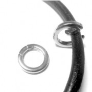 Round clasp Heart 20 mm Antique Silver Plating x1