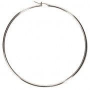 Metal Earring hoops to decorate 70x1.9 mm fine silver plating x2
