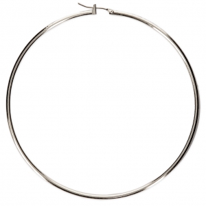 Metal Earring hoops to decorate 70x1.9 mm fine silver plating x2
