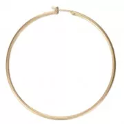 Metal Earring hoops to decorate 60x1.9 mm Gold Tone mat x2