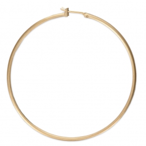 Metal Earring hoops to decorate 60x1.9 mm Gold Tone mat x2