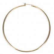 Metal Earring hoops to decorate 60x1.9 mm fine Gold plated x2