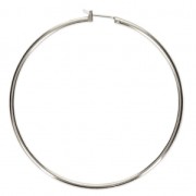 Metal Earring hoops to decorate 60x1.9 mm fine silver plating x2|raw }}