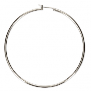 Metal Earring hoops to decorate 60x1.9 mm fine silver plating x2