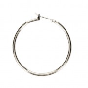 Metal Earring hoops to decorate 36x1.9 mm fine silver plating x2|raw }}