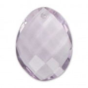 Oval Faceted gemstone Pendant 20x15 mm Amethyst x1