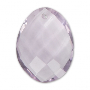 Oval Faceted gemstone Pendant 20x15 mm Amethyst x1