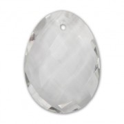 Oval Faceted gemstone Pendant 20x15 mm Crystal x1|raw }}
