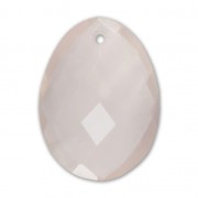 Oval Faceted gemstone Pendant 20x15 mm Rose Quartz x1|raw }}
