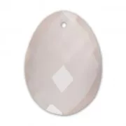 Oval Faceted gemstone Pendant 20x15 mm Rose Quartz x1
